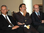 Didier Burkhalter, Pascal Broulis et Fulvio Pelli. © Raposo