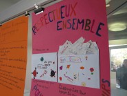 Les élèves ont réalisé des posters pour montrer ce qu’ils ont retenu de cette action. Une classe a collé deux enveloppes, une qui déborde de mots doux, et une pour les mots amers qu’il faut «emprisonner pour le bien de tous». © La Région Les élèves ont réalisé des posters pour montrer ce qu’ils ont retenu de cette action. Une classe a collé deux enveloppes, une qui déborde de mots doux, et une pour les mots amers qu’il faut «emprisonner pour le bien de tous». © La Région