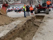 Le mur au premier plan a été une véritable surprise pour les archéologues et les ouvriers! © Muriel Antille