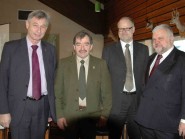 Jean-Pierre Grin, conseiller national, Jean-Louis Grivet, président sortant de la Diana, Cornelis Neet, chef du Service des forêts et de la faune, et Charles-Henri De Luze, nouveau président de la Diana vaudoise. © Raposo Jean-Pierre Grin, conseiller national, Jean-Louis Grivet, président sortant de la Diana, Cornelis Neet, chef du Service des forêts et de la faune, et Charles-Henri De Luze, nouveau président de la Diana vaudoise. © Raposo