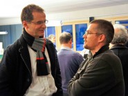 Blaise Fattebert (à gauche), syndic sortant, quitte la course à la Municipalité alors que Cédric Roten (à droite) la rejoint tardivement. © Délèze