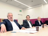 André Perret, président du Comité direction des EHNV, Robert Paul Meier, directeur général, et Pascal Cotter, directeur général adjoint. © Nadine Jacquet