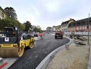 Durant une dizaine de jours, la place Bel-Air ne sera utilisable que par les piétons. © Michel Duperrex Durant une dizaine de jours, la place Bel-Air ne sera utilisable que par les piétons. © Michel Duperrex
