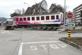 Le transport entre Yverdon-les-Bains et Sainte-Croix s’est avéré spectaculaire. © Michel Duperrex