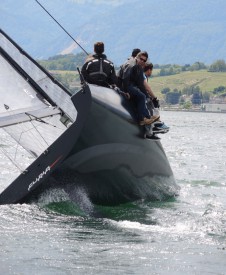 Furia, premier monocoque de ce Bol d’Or. © Christiane Baudraz