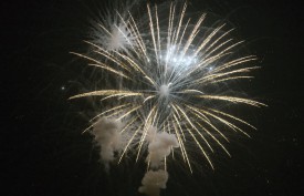 Le traditionnel feu d’artifice a été tiré à 22h30 au-dessus du lac. © Michel Duvoisin