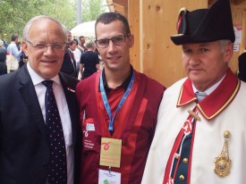 Ludovic Mercier a été impressionné par sa rencontre avec le conseiller fédéral Johann Schneider-Ammann. DR