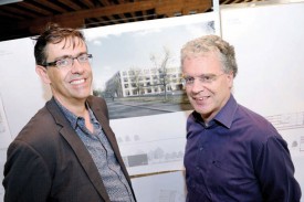 Guy Nicollier et François Jolliet, du Bureau Pont 12 Architectes. © Nadine Jacquet