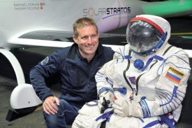 Dès 2018, le pilote Raphaël Domjan réalisera son rêve, à bord de son avion solaire, et s’envolera en direction de la stratosphère. ©Michel Duperrex