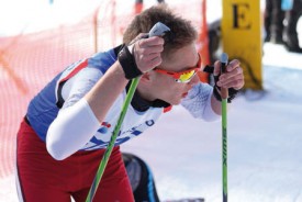 Guillaume Rochat récupère après sa troisième place sur 15 km. © Sébastien Cala