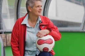 Linda Vialatte, présidente du seul et unique club romand en LNA féminine, le yeux rivés sur la finale de demain.