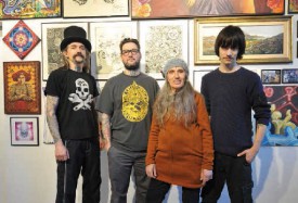 Filip Leu, Matthieu K. Leu, Loretta Leu et Cajun Leu: trois générations dans une exposition. © Bobby C. Alkabes