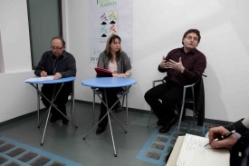De gauche à droite, Michel Brouard, Birgit Knegtel et Dario Capraro forment le «comité de lancement» de Jenova. © Muriel Antille De gauche à droite, Michel Brouard, Birgit Knegtel et Dario Capraro forment le «comité de lancement» de Jenova.