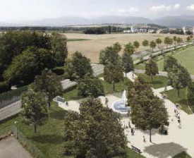 l est prévu d’aménager un espace public le long de la route, dans le quartier Pierre-de-Savoie. Image d'illustration