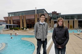 Loïc Gasch et Elodie Jakob réunis au Centre thermal. L’avenir de l’USY.