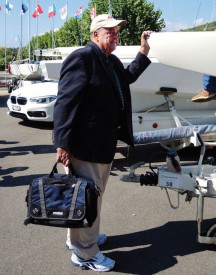 Dennis Conner a découvert les quais de Grandson. © Christiane Baudraz