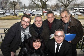 La commission «Place d’Arme» du PLRY. (Devant de g à d.) Valérie Jaggi Wepf, Yvan Schick, (derrière de g à d.) Laurent Bertschi, Serge Lovey, Johann Gilliéron, Jean-Marie Pittet.