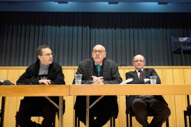 Pierre-Alain Urech, directeur général de Romande Energie, Franklin Thévenaz, syndic, et Luc Martin, vice-syndic, se sont réjouis du résultat. «Un signe très fort pour aller de l’avant», ont-ils clamé en choeur. © Nadine Jacquet