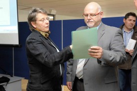 La conseillère d’Etat a été reçue par le préfet Albert Banderet. Au programme, la présentation du nouveau projet de Plan directeur régional, lequel ne fait pas vraiment l’unanimité... © Nadine Jacquet
