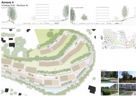Au sud du quartier, côté route de Pomy, les immeubles seront étagés en fonction de la pente. Les photos en annexe montrent ce que pourrait être le futur lieu d’habitat, largement arborisé. DR