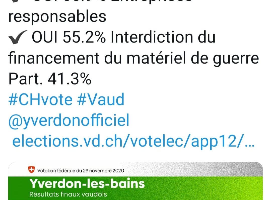 Yverdon dit deux fois oui, les cantons deux fois non