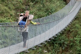 Un panier avait été conçu spécialement pour transporter Antoine. ©Claude Bodmer