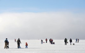 Un ultime banc de brume donnait au site une majesté digne du Grand Nord. ©Michel Duperrex