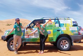 Johana Beney et Déborah Gavin -à bord de leur 4x4 personnalisé- ont parcouru plus de 2000 km à travers des paysages spectaculaires et uniques. DR