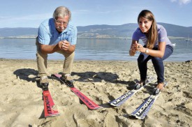 Du lac à la montagne ou du sable à la neige, Peter et Marie Bloch sont engagés sur tous les terrains, tant qu’il s’agit de sport. © Michel Duperrex