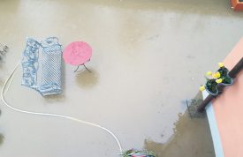 Cette terrasse de Fiez a disparu sous l’eau. ©Christine Muri