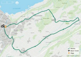 L'itinéraire de la course en ligne qui a lieu ce lundi. DR