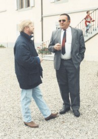 André Vulliamy avec l’ancien syndic Olivier Kernen (à g.). DR