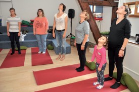 Les cours de yoga organisés à la bibliothèque ont été pris d’assaut. ©Michel Duperrex