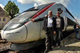 Eric Pieczak et Georges Pinquié étaient aux commandes de cette rame de TGV, qui a établi le record du monde de vitesse sur rail, le 3 avril 2007. © Pierre Blanchard