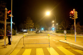 Le parc des Quatre-Marronniers et ses alentours sont restés inaccessibles durant des heures. © Michel Duperrex