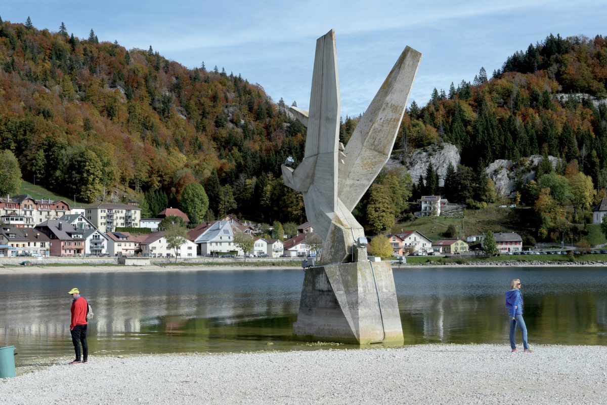 Le lac de Joux victime de sécheresse