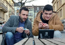 Sébastien Perrier et Gilles Porret ont testé la console en avant-première. ©Simon Gabioud