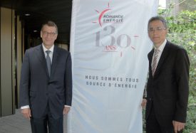 Me Guy Mustaki, président du conseil d’administration, et Pierre-Alain Urech, directeur général. ©Raposo
