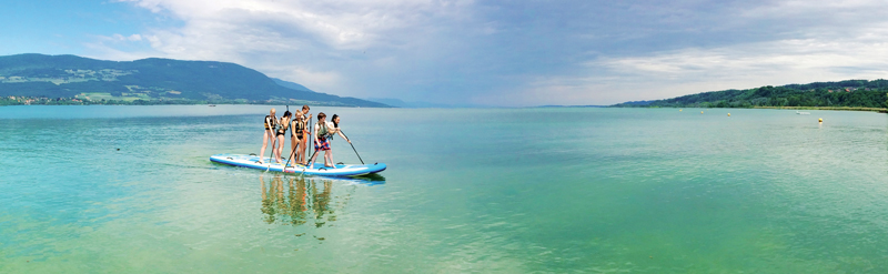 Le stand-up paddle «Big mama» est l’une des nouveautés proposées cette année par le Club nautique Y-Plage. ©DR
