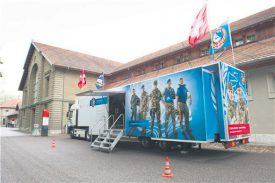 SWISSINT dispose d’un camion d’information. ©SWISSINT