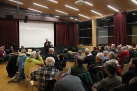 François Leresche a effectué sa présentation devant un parterre bien garni. © Ludovic Pillonel