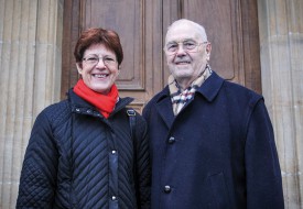 Mireille Banderet a rejoint les socialistes en 1965 et est toujours membre du Conseil communal et Roger Randin, qui a été deux fois président du PS yverdonnois, en 1964. © Carole Alkabes