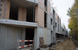 Les travaux au Parc Saint-George, un projet immobilier situé dans la périphérie de la ville d’Yverdon, direction Sainte-Croix, ont du retard. © Sophie Bürki