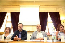 Une partie du comité de la SIC d’Yverdon, Grandson et environs : Sylviane Renoult, Laurent Bertschi, Laurent Gabella (président), ainsi que la secrétaire de la SIC, Sophie Weber-Bovay (de g. À dr.).