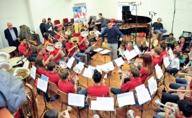 L’Ensemble de cuivre Melodia B a fait vibrer la grande salle du conservatoire. ©Carole Alkabes