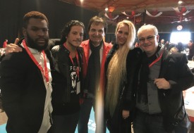 VSeth, Rodjo, Yuliana et James Moor entourent Christian Constantin. DR