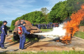 Les aspirants sont également sensibilisés aux risques liés à des incendies. © Carole Alkabes