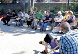 ...que les Yverdonnoises et Yverdonnois se sont empressés de déguster assis sur les bancs du nouveau parc. © Alain Martin