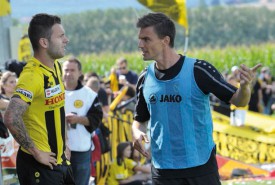 Alain Rochat (à droite) veut participer au succès de YB. © Duperrex -a