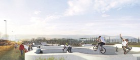 Le projet de skatepark verra peut-être le jour au parc des Rives. DR